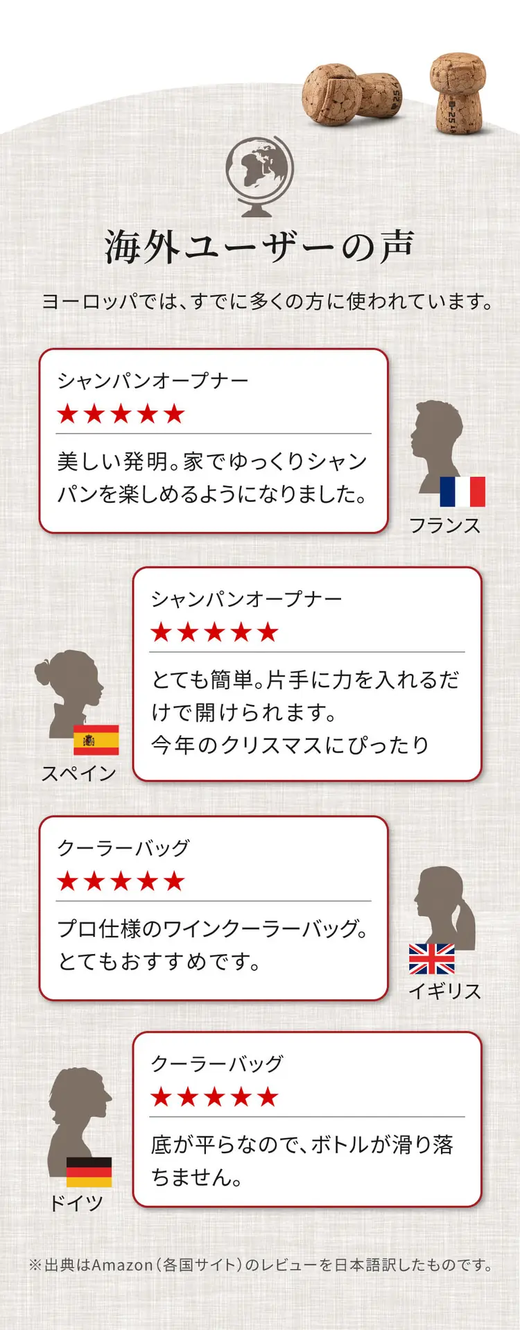 海外ユーザーの声。ヨーロッパでは、すでに多くの方に使われています